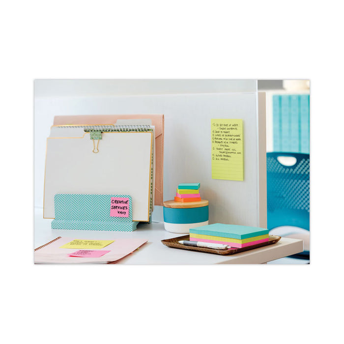 Pads in Supernova Neon Collection Colors, Note Ruled, 4" x 6", 90 Sheets/Pad, 3 Pads/Pack