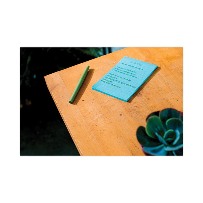 Original Pads in Beachside Cafe Collection Colors, Note Ruled, 4" x 6", 100 Sheets/Pad, 5 Pads/Pack