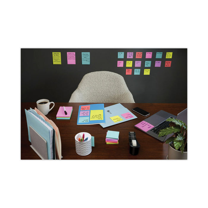 Pads in Supernova Neon Collection Colors, Note Ruled, 4" x 4", 90 Sheets/Pad, 6 Pads/Pack