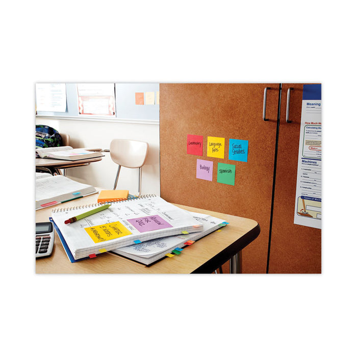 Pads in Playful Primary Collection Colors, 3" x 3", 90 Sheets/Pad, 12 Pads/Pack