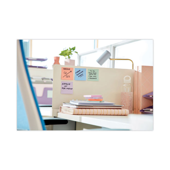 Recycled Notes in Wanderlust Pastel Collection Colors, Cabinet Pack, 3" x 3", 70 Sheets/Pad, 24 Pads/Pack