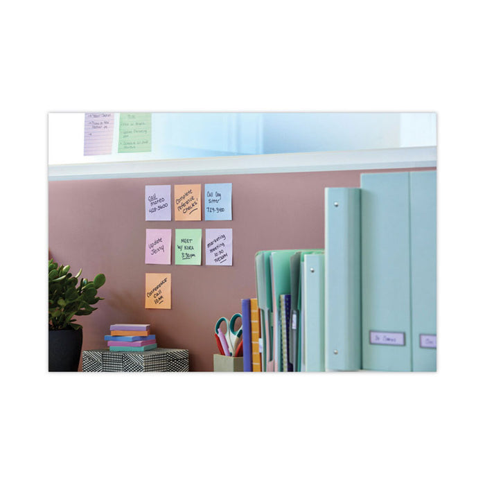 Recycled Notes in Wanderlust Pastel Collection Colors, Cabinet Pack, 3" x 3", 70 Sheets/Pad, 24 Pads/Pack