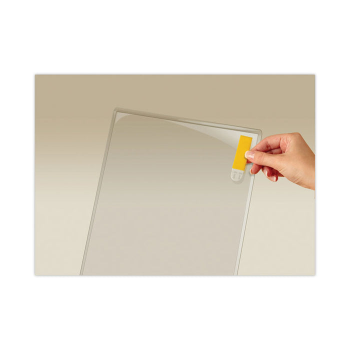 Display Pocket, Removable Interlocking Fasteners, Plastic, 8.5 x 11, Clear