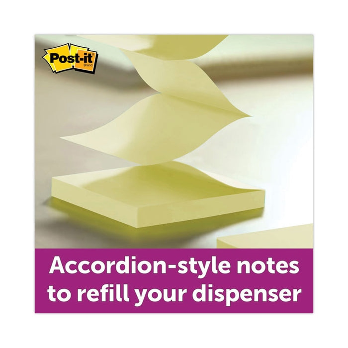 Pop-up 3 x 3 Note Refill, 3" x 3", Canary Yellow, 90 Sheets/Pad, 12 Pads/Pack