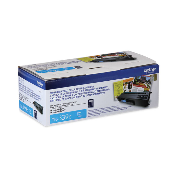 TN339C Super High-Yield Toner, 6,000 Page-Yield, Cyan