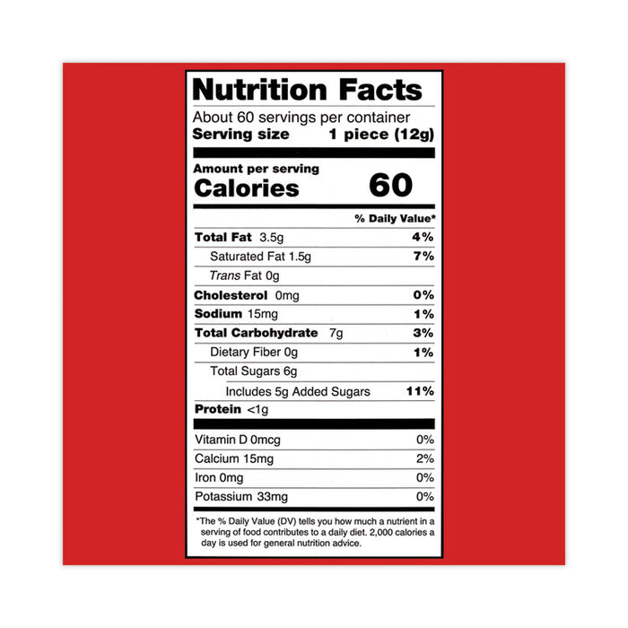 Turtles Original Bite Size Candy, 0.42 oz, 60/Carton