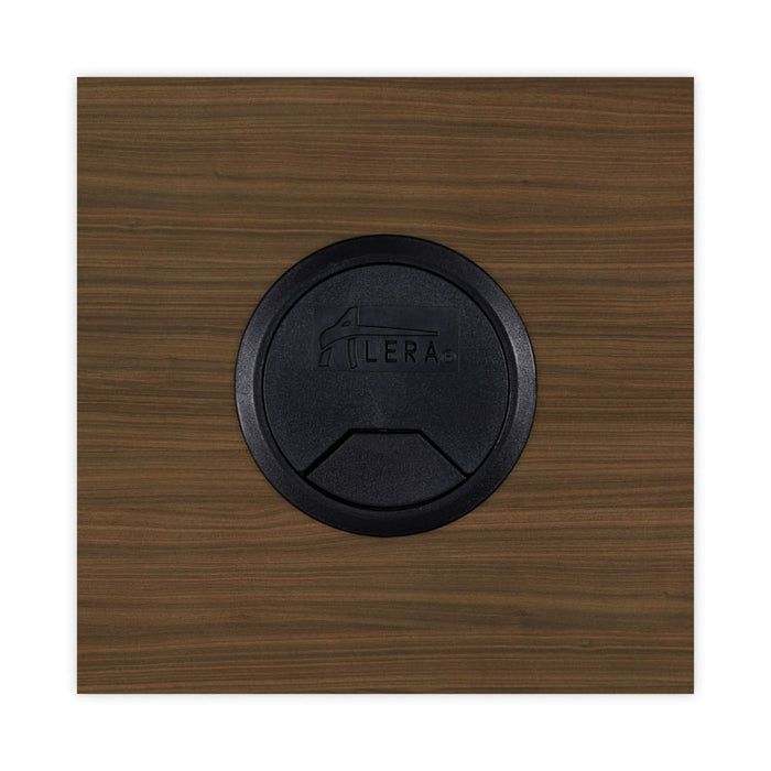 Alera Valencia Series Reversible Return/Bridge Shell, 47.25w x 23.63d x 29.5h, Modern Walnut
