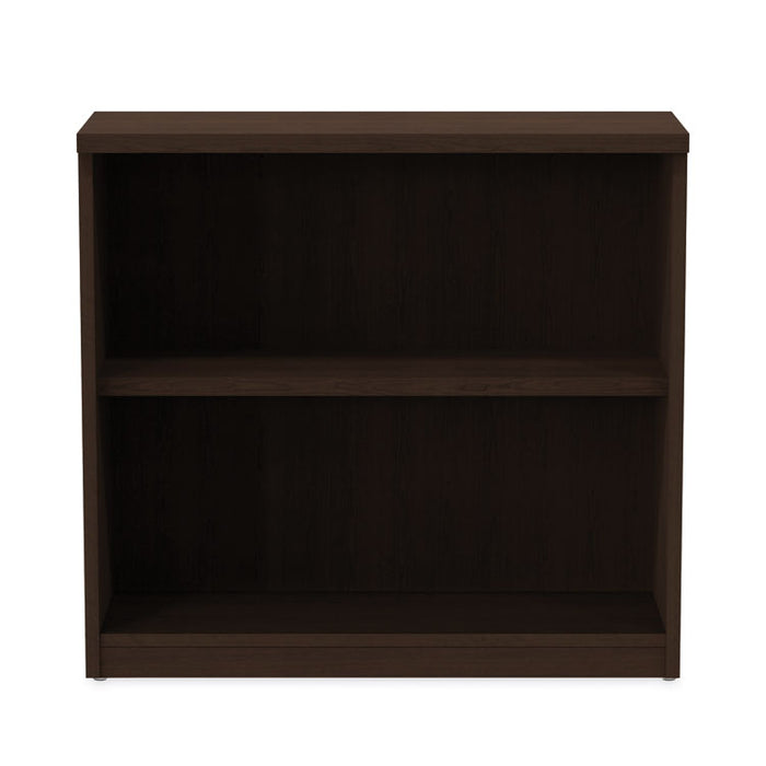 Alera Valencia Series Bookcase, Two-Shelf, 31.75w x 14d x 29.5h, Espresso