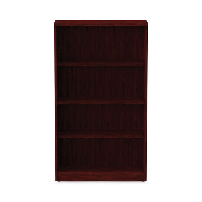 Alera Valencia Series Bookcase, Four-Shelf, 31.75w x 14d x 54.88h, Mahogany