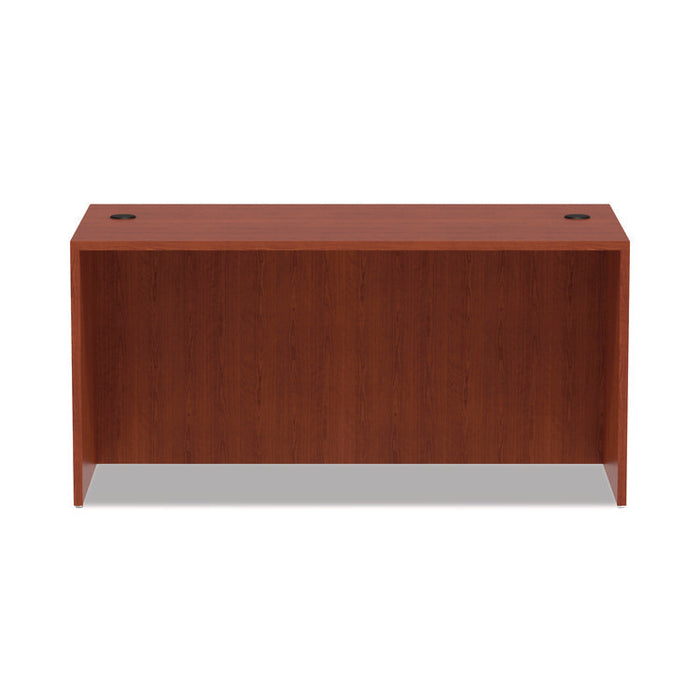 Alera Valencia Series Straight Front Desk Shell, 59.13" x 29.5" x 29.63", Medium Cherry
