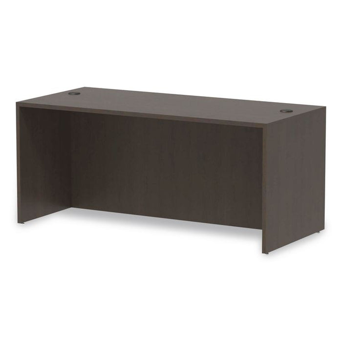 Alera Valencia Series Straight Front Desk Shell, 65" x 29.5" x 29.63", Espresso
