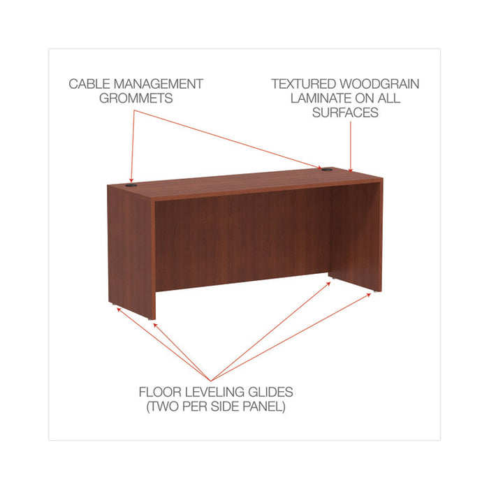 Alera Valencia Series Credenza Shells, 65w x 23.6d x 29.5h, Medium Cherry