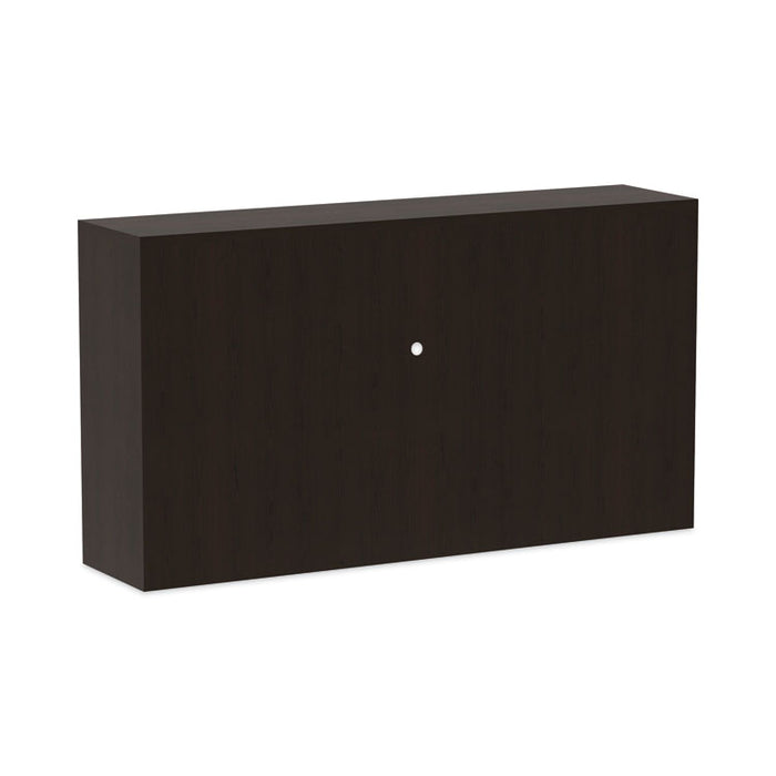 Alera Valencia Series Hutch with Doors, 4 Compartments, 64.75w x 15d x 35.38h, Espresso