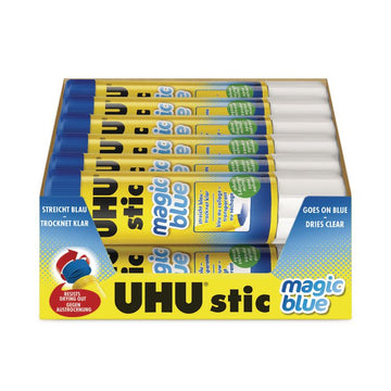 Stic Permanent Glue Stick, 1.41 oz, Applies Blue, Dries Clear