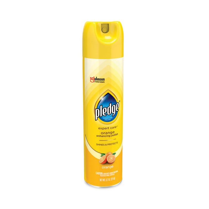 Furniture Polish, Orange Scent, 9.7 oz Aerosol Spray, 6/Carton