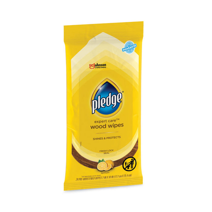 Lemon Scent Wet Wipes, Cloth, 7 x 10, White, 24/Pack, 12 Packs/Carton