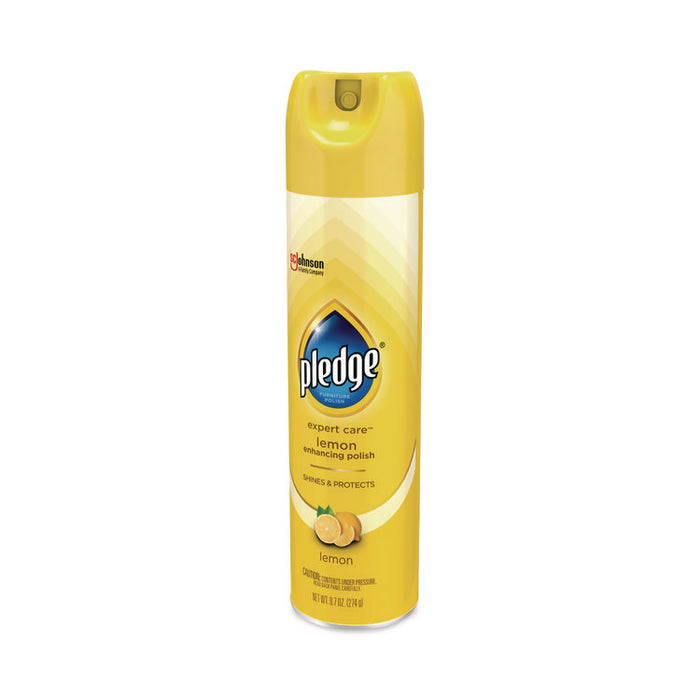 Furniture Polish, Lemon Scent,  9.7 oz Aerosol Spray, 6/Carton