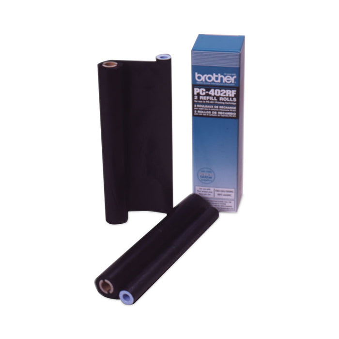 PC-402RF Thermal Transfer Refill Roll, 150 Page-Yield, Black, 2/Pack