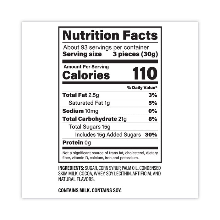 Tub, Approximately 280 Individually Wrapped Rolls, 6.75 lb Tub