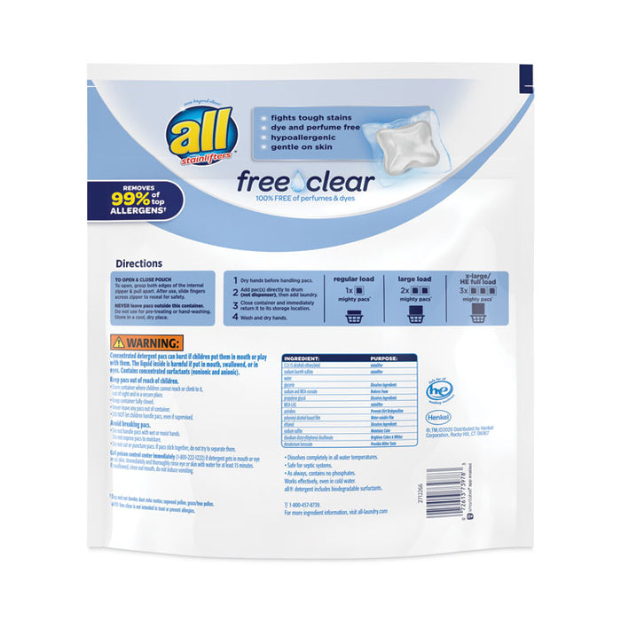 MIGHTY PACS Free Clear Super Concentrated HE Laundry Detergent, 39/Pack
