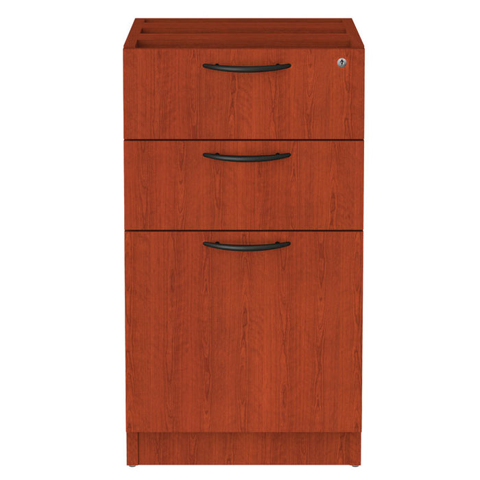 Alera Valencia Series Full Pedestal File, Left/Right, 3-Drawers Box/Box/File, Legal/Letter, Medium Cherry, 15.63"x20.5"x28.5"
