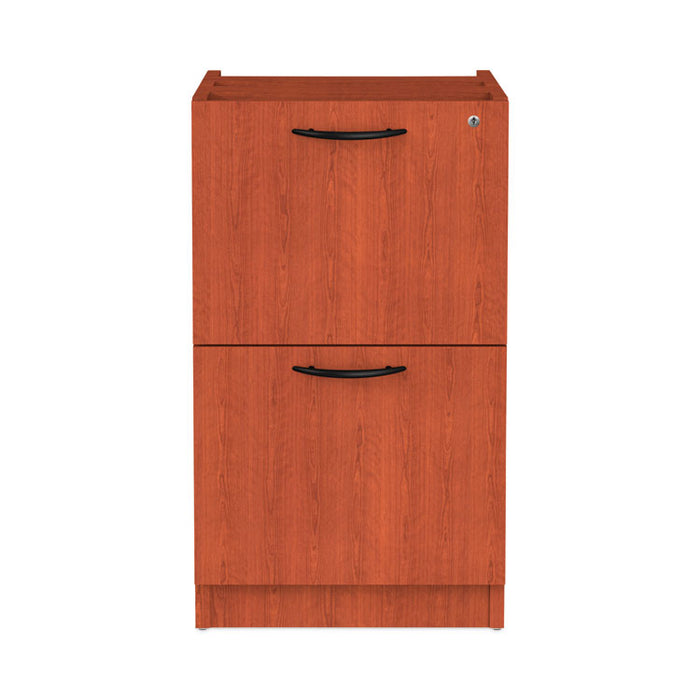 Alera Valencia Series Full Pedestal File, Left/Right, 2 Legal/Letter-Size File Drawers, Medium Cherry, 15.63" x 20.5" x 28.5"