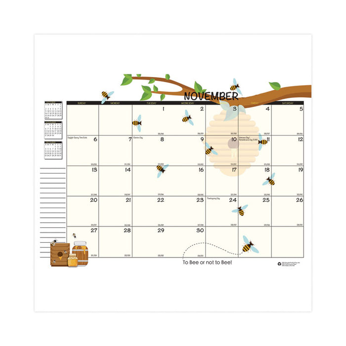 Recycled Academic Honeycomb Planner, Honeycomb Artwork, 10 x 7, Multicolor Cover, 12-Month (Aug to July): 2025 to 2026