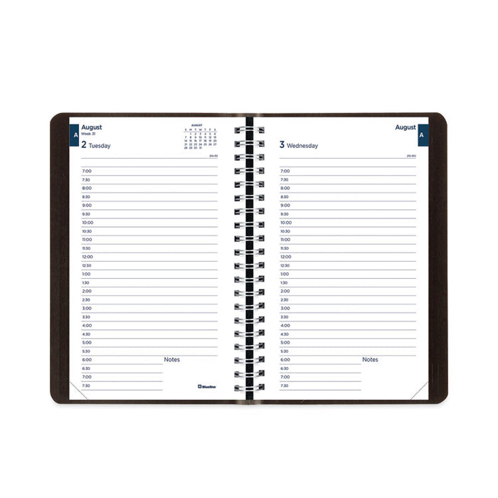 Academic Daily/Monthly Planner, 8 x 5, Black Cover, 12-Month (Aug to July): 2025 to 2026