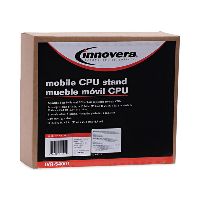 Mobile CPU Stand, 8.75w x 10d x 5h, Light Gray