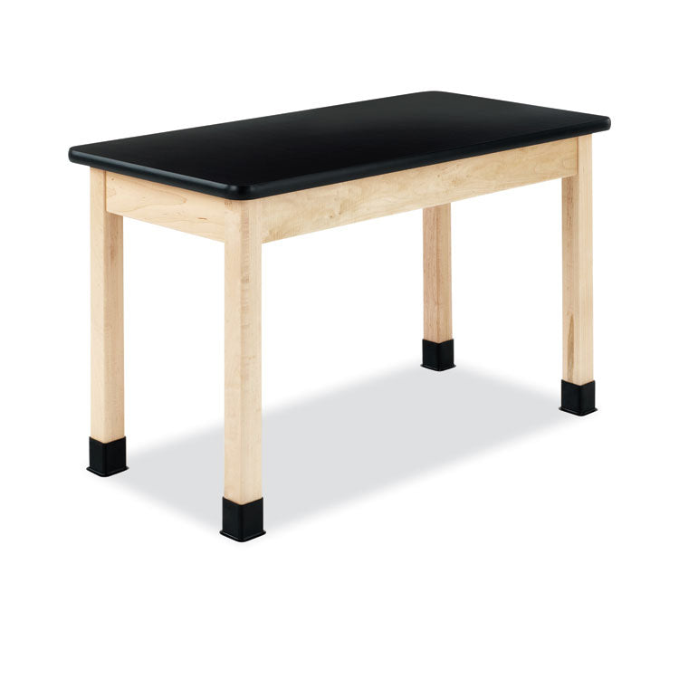 Classroom Science Table, 48w x 24d x 36h, Black High Pressure Laminate ...