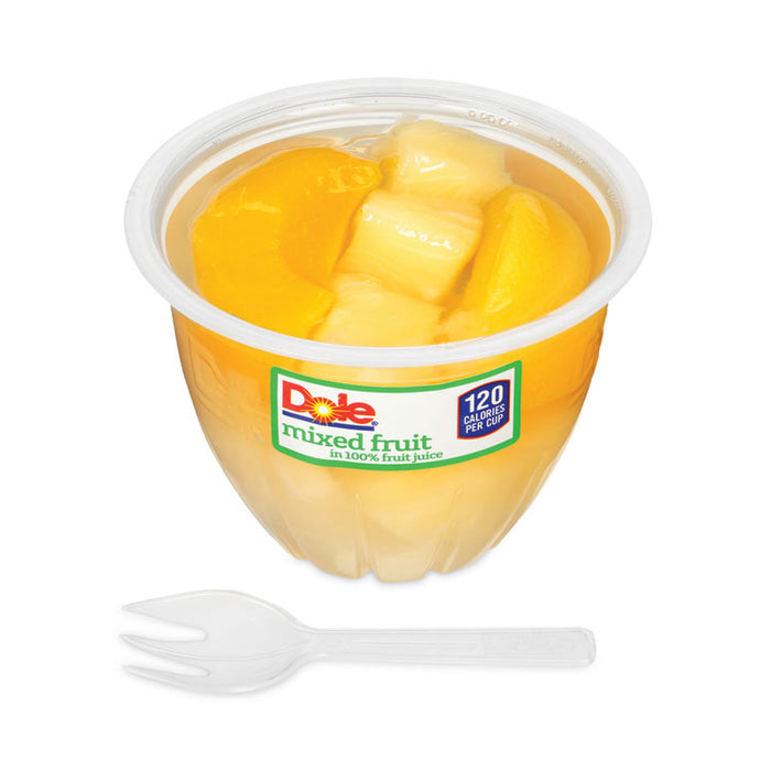 Mixed Fruit in 100% Fruit Juice Cups, Peaches/Pears/Pineapple, 7 oz Cup, 12/Carton