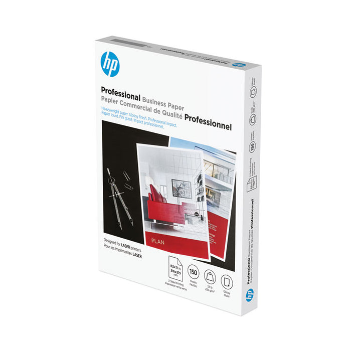 Professional Business Paper, 52 lb Bond Weight, 8.5 x 11, Glossy White, 150/Pack