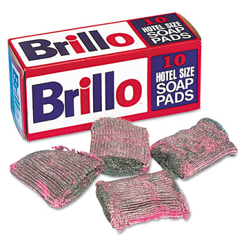 Hotel Size Soap Pad, 4 x 4, Charcoal/Pink, 10 Pads/Pack, 12 Packs/Carton