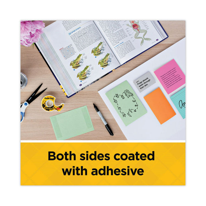 Double-Sided Permanent Tape in Handheld Dispenser, 1" Core, 0.5" x 20.83 ft, Clear
