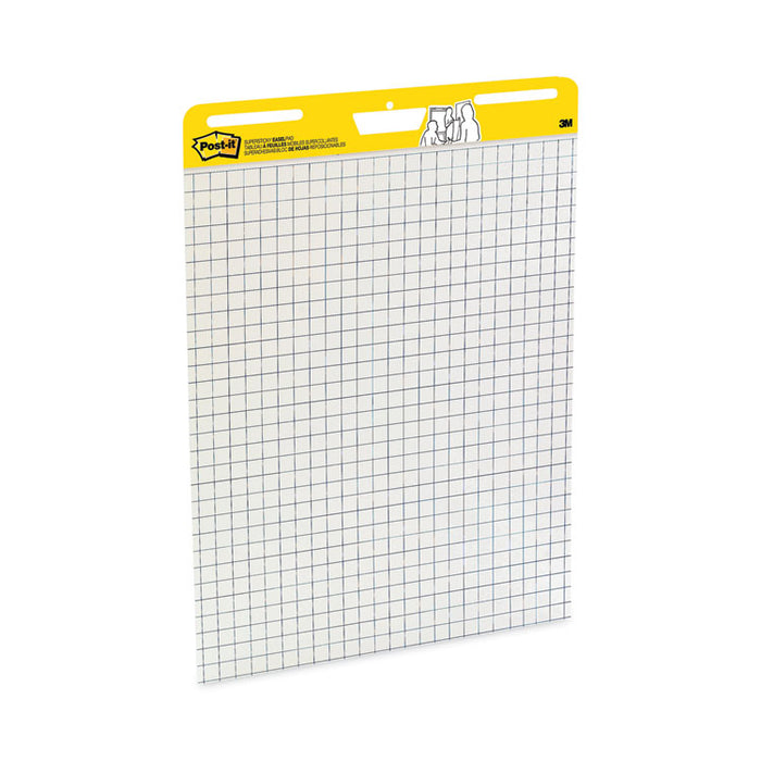 Vertical-Orientation Self-Stick Easel Pads, Quadrille Rule (1 sq/in), (30) White 25 x 30 Sheets, 2/Carton
