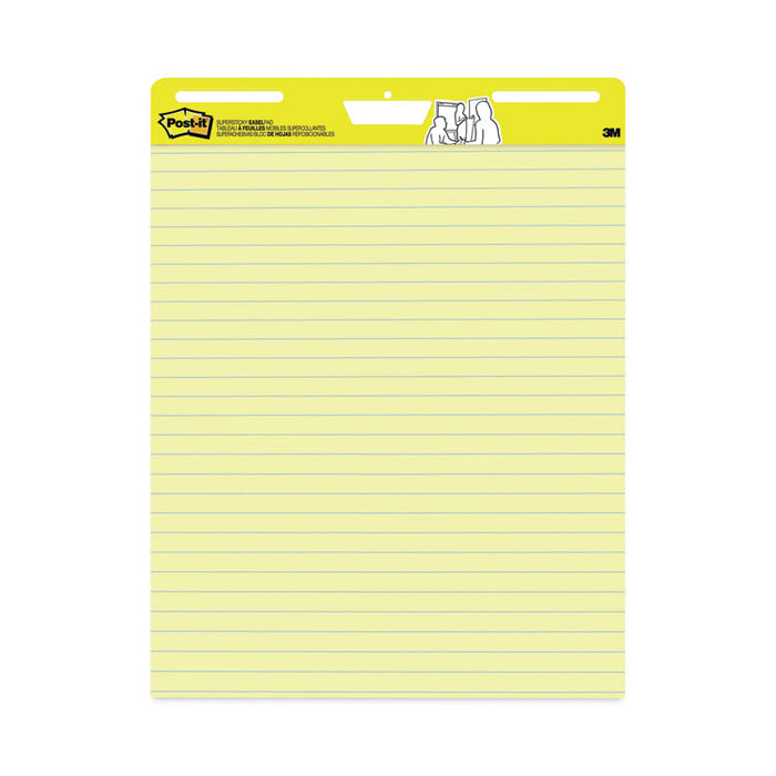 Vertical-Orientation Self-Stick Easel Pads, Presentation Format (1.5" Rule), (30) Yellow 25 x 30 Sheets, 2/Carton