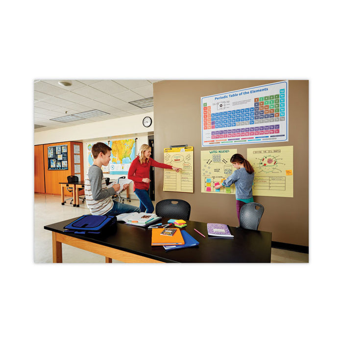 Vertical-Orientation Self-Stick Easel Pads, Presentation Format (1.5" Rule), (30) Yellow 25 x 30 Sheets, 2/Carton