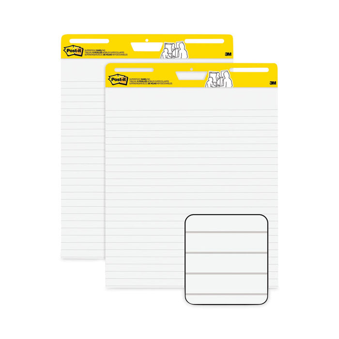 Vertical-Orientation Self-Stick Easel Pads, Presentation Format (1.5" Rule), (30) White 25 x 30 Sheets, 2/Carton