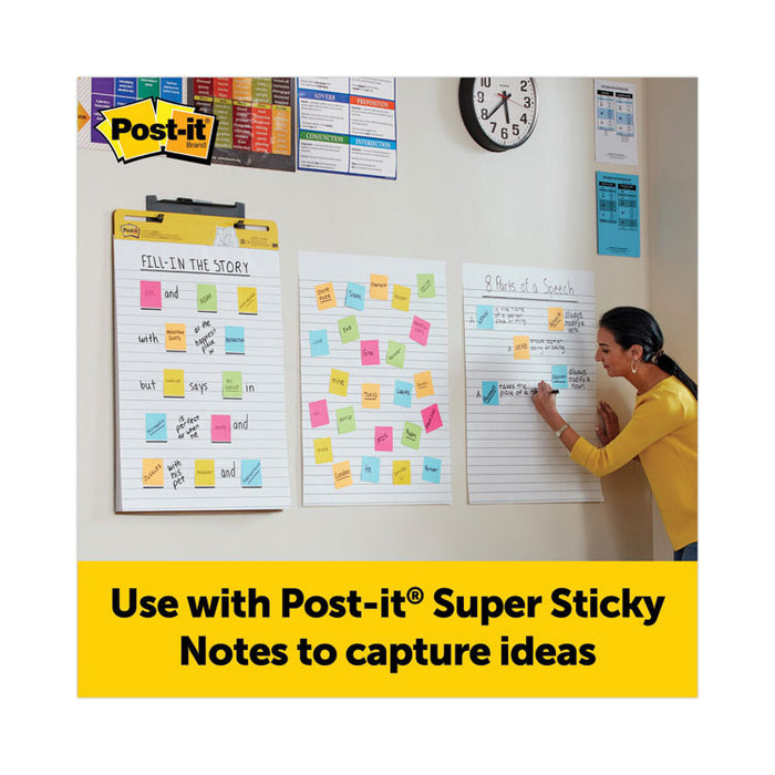 Vertical-Orientation Self-Stick Easel Pads, Presentation Format (1.5" Rule), (30) White 25 x 30 Sheets, 2/Carton