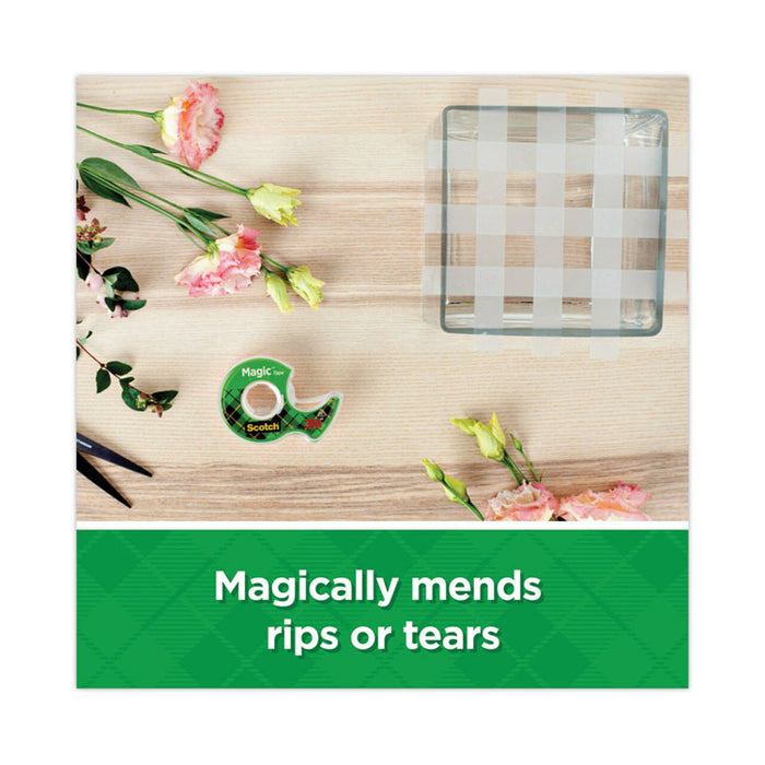 Magic Tape Desktop Dispenser Value Pack, 1" Core, 0.75" x 83.33 ft, Clear, 6 Tape Rolls/Pack