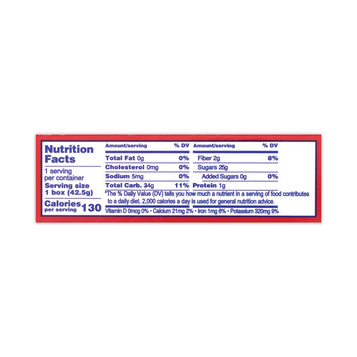 California Seedless Raisins, 1.5 oz Box, 6/Pack