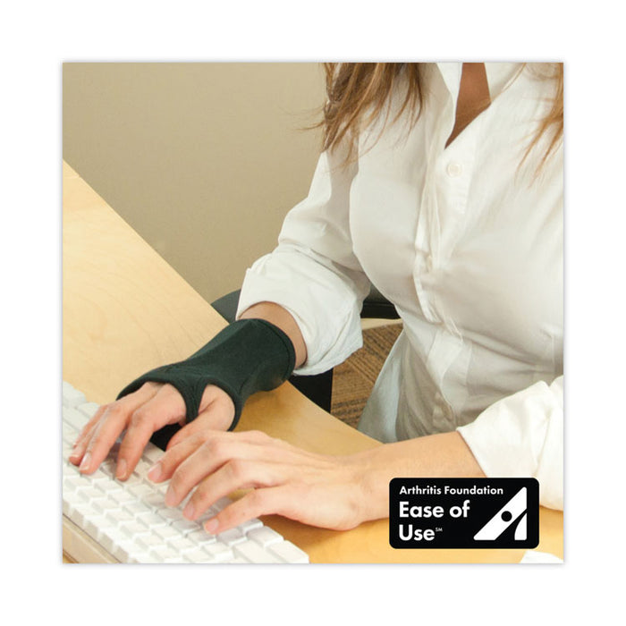 SmartGlove Flexible Wrist Support Splint, Large, Fits Hands Up to 4.25" Wide, Black
