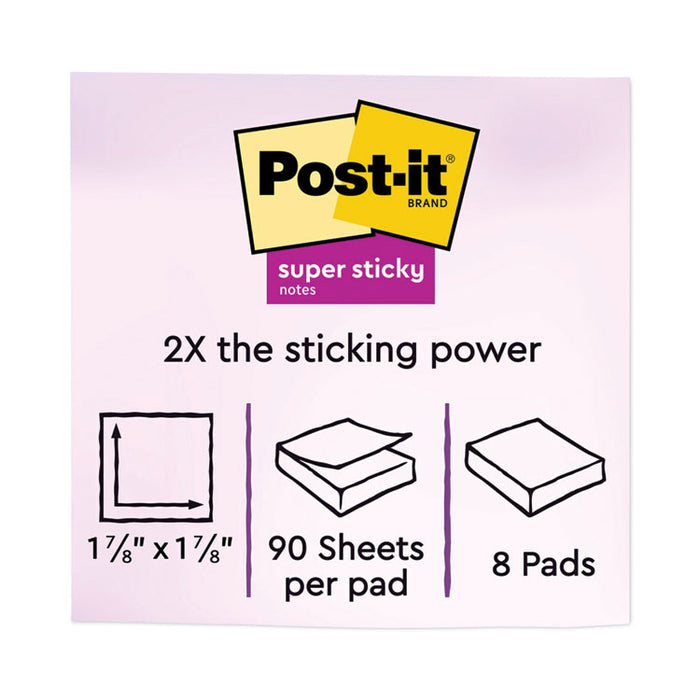 Pads in Playful Primary Collection Colors, 2" x 2", 90 Sheets/Pad, 8 Pads/Pack