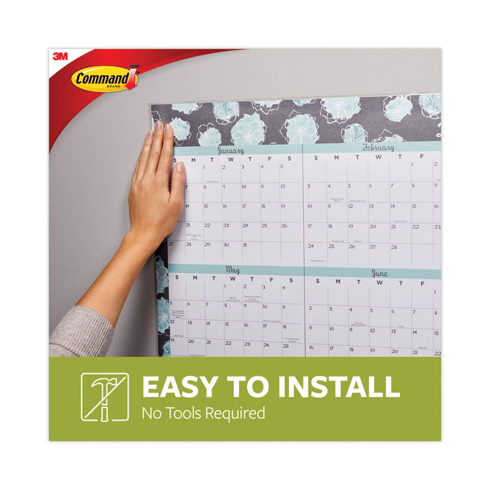 Poster Strip Pairs, Holds Up to 1 lb, 1.63" x 2.75", White, 256/Pack