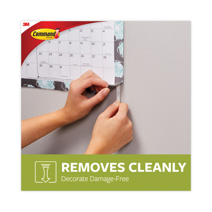 Poster Strip Pairs, Holds Up to 1 lb, 1.63" x 2.75", White, 256/Pack