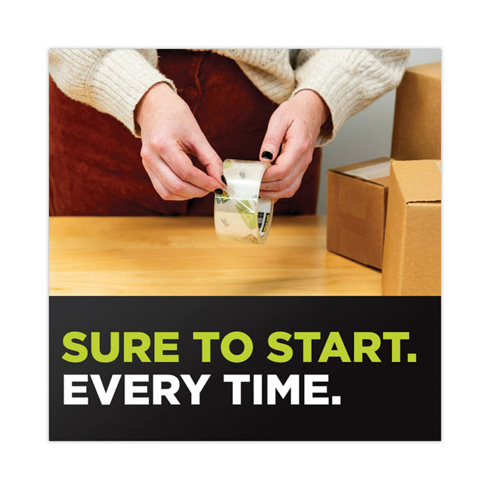 Sure Start Packaging Tape, 3" Core, 1.88" x 54.6 yds, Clear, 8/Pack