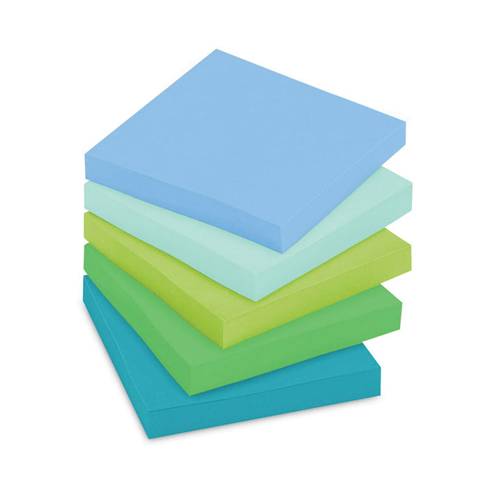 Recycled Notes in Oasis Collection Colors, 3 x 3, 90 Sheets/Pad, 12 Pads/Pack