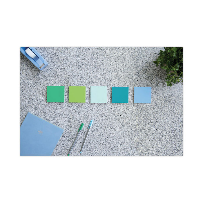 Recycled Notes in Oasis Collection Colors, 3 x 3, 90 Sheets/Pad, 12 Pads/Pack
