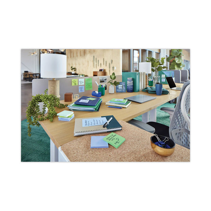 Recycled Notes in Oasis Collection Colors, 3 x 3, 90 Sheets/Pad, 12 Pads/Pack