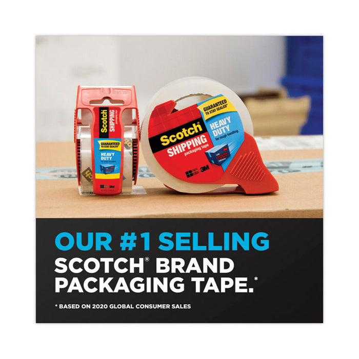 3850 Heavy-Duty Packaging Tape with DP300 Dispenser, 3" Core, 1.88" x 54.6 yds, Clear, 12/Pack